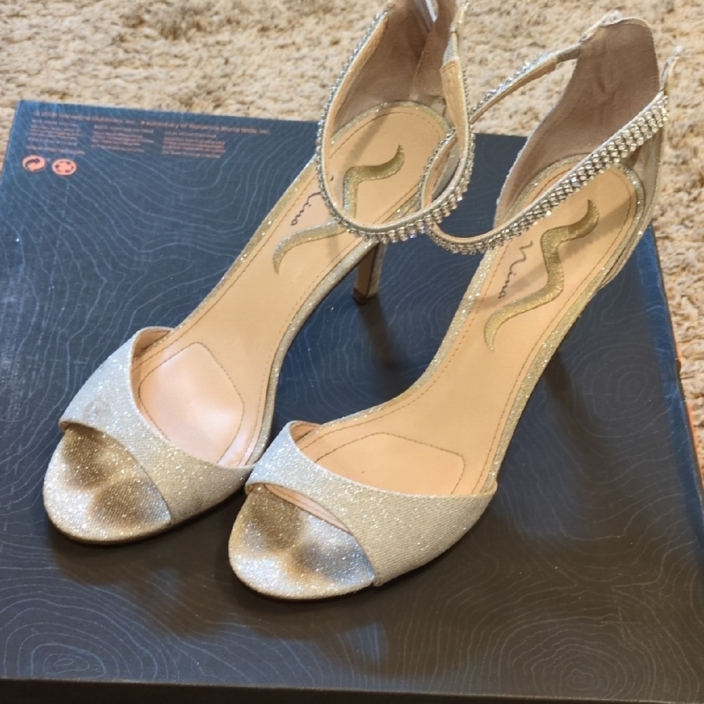 Elegant Silver Women's Heels